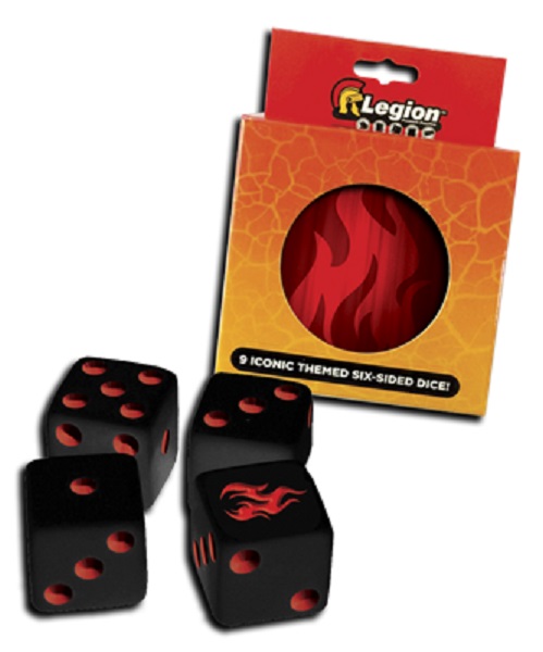 Dice Terninges 195 166     Terninger  D6  Iconic Fire With Tin Box Legion