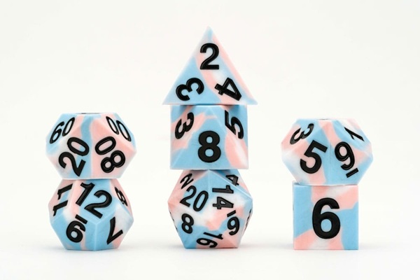 Dice Terninges 195 166     Terninger Fanroll Metallic Dice Games: Pride Transgender Flag