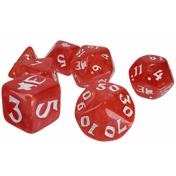 Dice Terninges 195 166     Terninger Munchkin Polyhedral Red With White  Steve Jackson Games