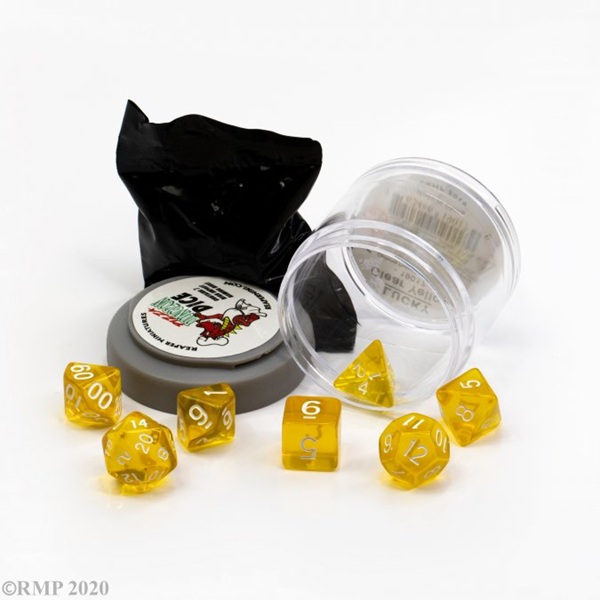 Dice Terninges 195 166      Terninger Reaper Miniatures Pizza Dungeon Dice: Clear Yellow  Inkl    Figur