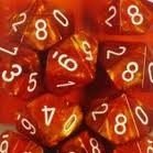 Dice Terninges 195 166   10 Terninger Scarab D10  10 Sidet  Scarlet With Gold Signature