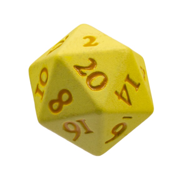 Dice     20 Sidede  D20  Terninger Heavy Metal: Vivid Yellow Ultra Pro  15941