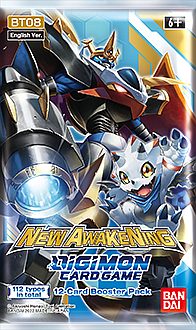 Digimon Card Game Bt08: New Awakening Booster Pack