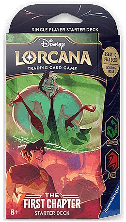 Disney Lorcana Tcg: Set 01 The First Chapter Starter Deck: Emerald Ruby  Cruella   Aladdin
