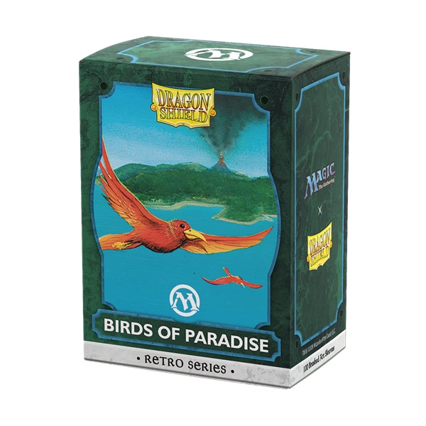 Dragon Shield Deck Protectors Brushed Art Sleeves: Magic: The Gathering Retro Series: Birds Of Paradise 100 Lommer Dragonshield Sleeves  At-16535