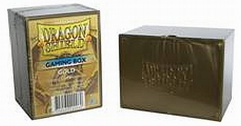 Dragon Shield Gaming Box  Strongbox    195 165 Rd Plastik Gold  Guld  Plads Til 111  Kort   Lommer Dragonshield  At-20006