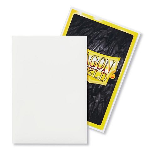 Dragon Shield Small Japanese Size Deck Protectors Classic White  Hvid  60 Lommer Dragonshield  Yugioh  Sleeves  At-10605