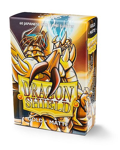 Dragon Shield Small Japanese Size Deck Protectors Matte: Gold  Guld  60 Lommer Dragonshield  Yugioh  Sleeves  At-11106