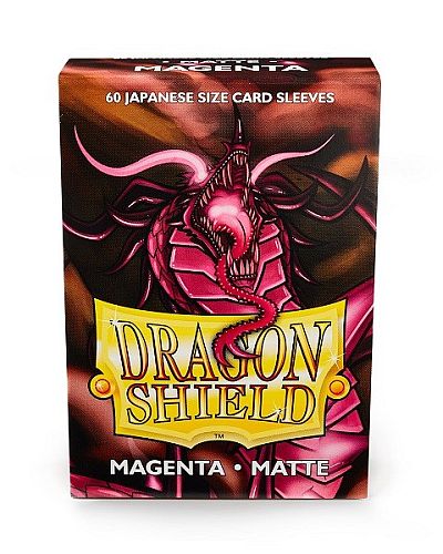Dragon Shield Small Japanese Size Deck Protectors Matte: Magenta 60 Lommer Dragonshield  Yugioh  Sleeves  At-11126