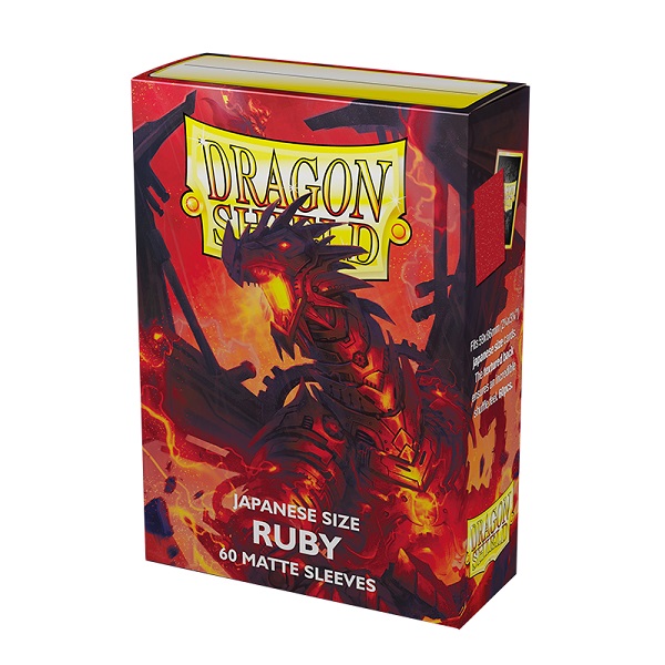 Dragon Shield Small Japanese Size Deck Protectors Matte: Ruby 60 Lommer Dragonshield Sleeves  At-11137