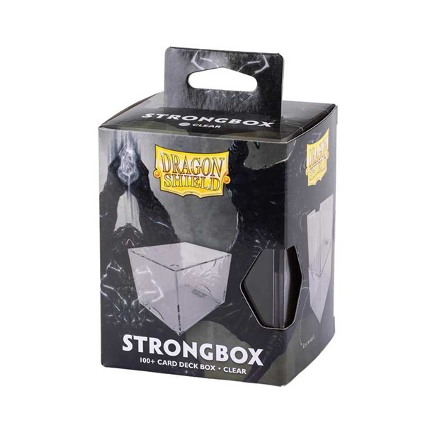 Dragon Shield Strongbox  Gaming Deck Box  Clear  Gennemsigtig  Holder 100  Kort Dragonshield  At-19001