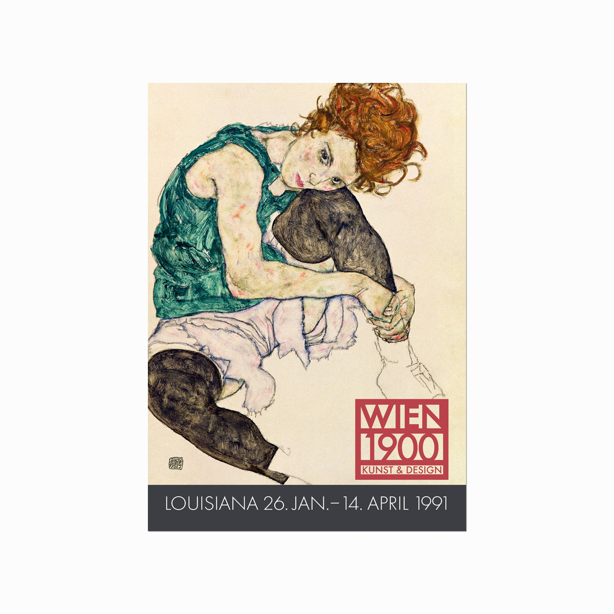 Egon Schiele  Woman Sitting  Exhibition Poster
