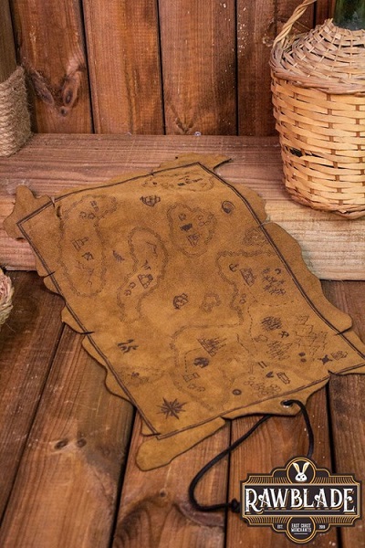 Explorer Map  Split Leather Rawblade One Size Live Rollespils Tilbeh 195 184