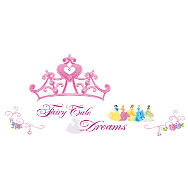 Fairy Tale Dreams  Flot Wallsticker Med Prinsesser  Smykker Mm
