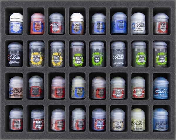 Feldherr Foam Tray For 32 Citadel Paint Pots  12ml 18ml 24ml