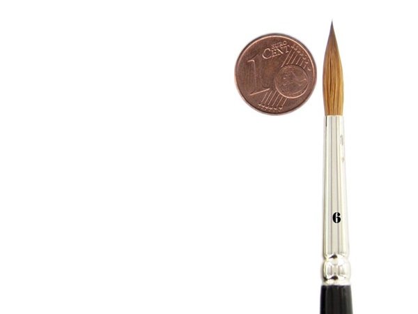 Feldherr Kolinsky Red Sable Brush Size      195 152    0mm   Visible Hair Length 20mm