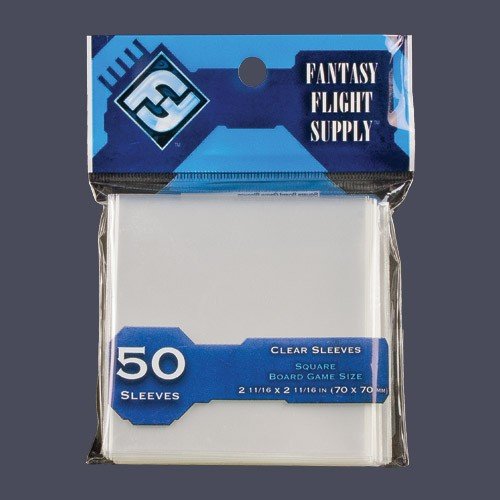 Ffg Square Card Sleeves  Light Blue Series  70x70mm 50 Lommer  Ffs65