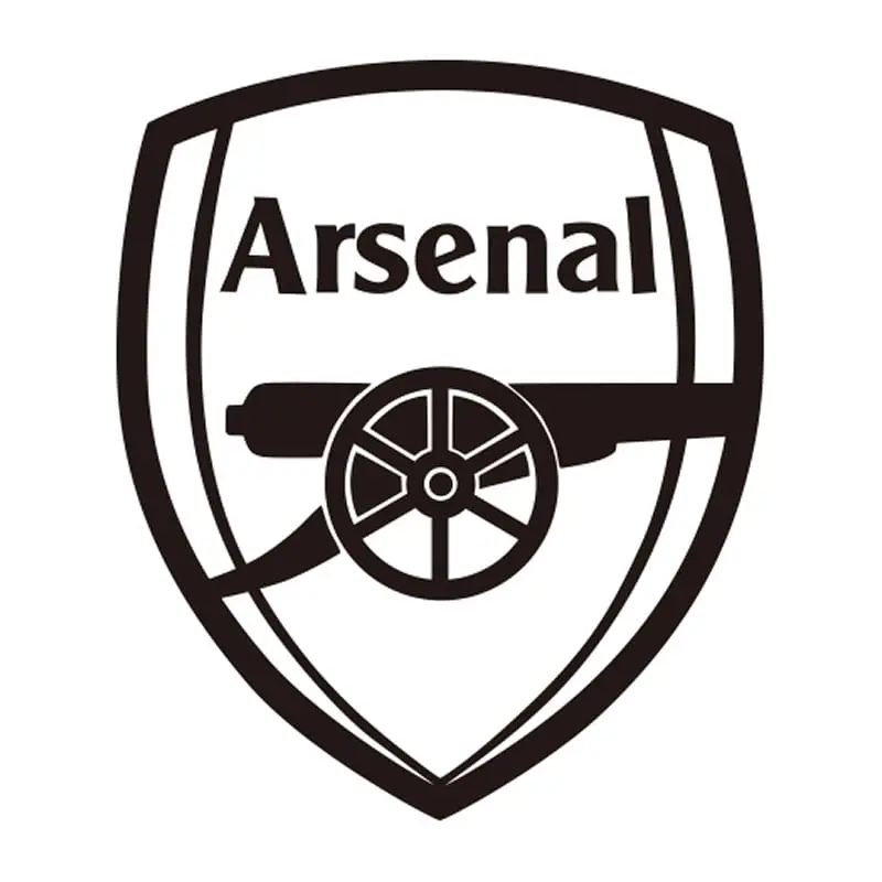 Fodbold Wallsticker  Stort Arsenal Logo  68x58cm  Sort