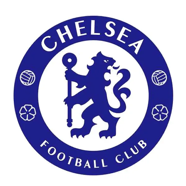 Fodbold Wallsticker  Stort Blåt Chelsea Logo  60x60cm