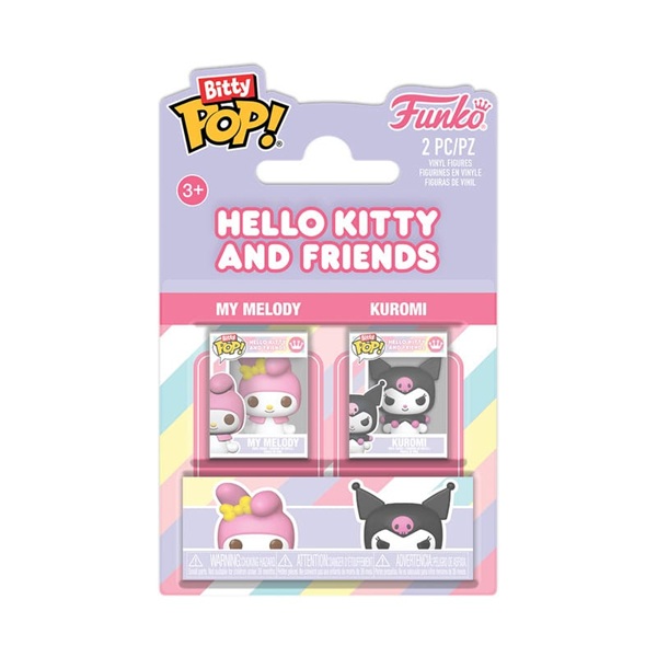Funko Pocket Pop: Sanrio Hello Kitty And Friends Bitty My Melody   Kuromi Vinyl Figure  -pack 2cm