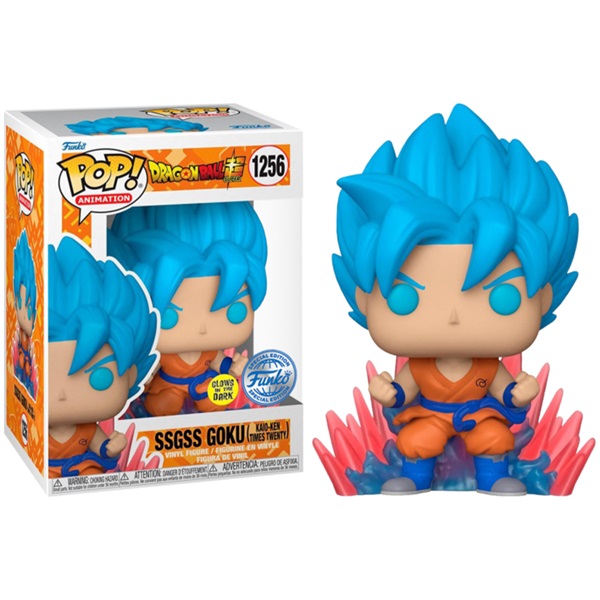 Funko Pop: Dragon Ball Super Ssgss Goku  Kaio-ken Times Twenty   1256 Vinyl Figure 9cm