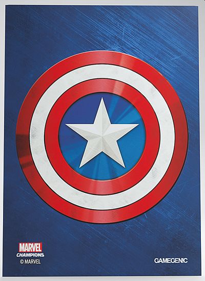Gamegenic Marvel Champions Sleeves Captain America  50   Kortlommer