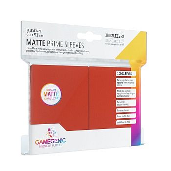 Gamegenic Matte Prime Sleeves: Red    195 184     100 Kortlommer