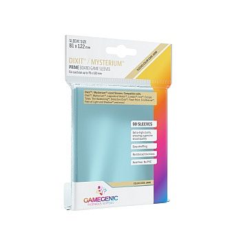 Gamegenic Prime Boardgame Sleeves: Dixit Mysterium 81   122 Mm Clear  Transparent   90 Kortlommer