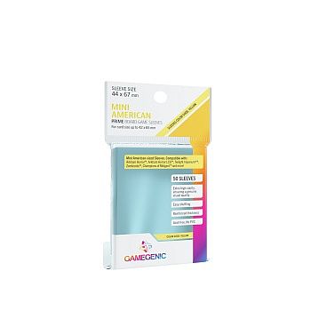 Gamegenic Prime Mini American-sized Sleeves: 44   67 Mm Clear  Transparent   50 Kortlommer