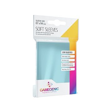 Gamegenic Soft Sleeves Clear  Transparent   100 Kortlommer