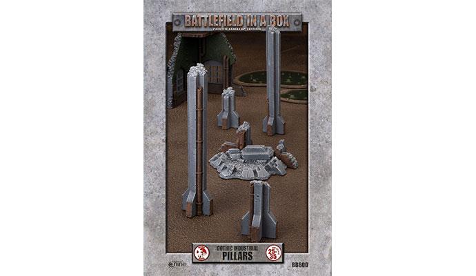 Gf9 Scenery: Battlefield In   Box Gothic Industrial Pillars  X1  30mm
