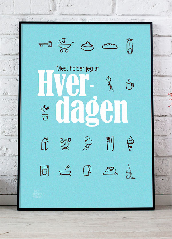 Hverdagen-plakat  Blå  21   29    A4  Kr  199 -