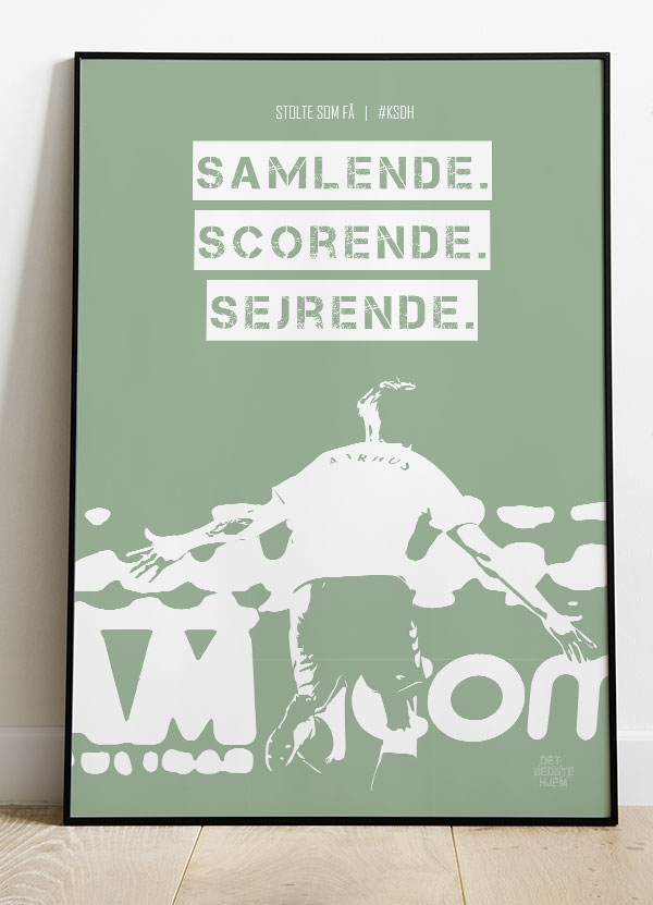 Ksdh Fodboldplakat Samlende Grøn 21   29    A4  Kr  199 -