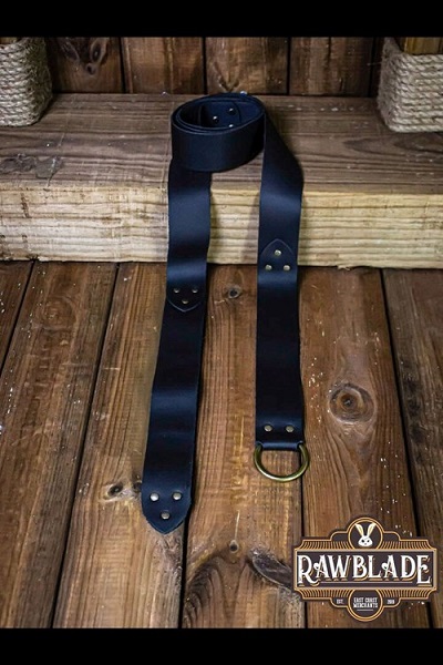 Lara Round Ring Belt Black Rawblade 151cm Live Rollespil