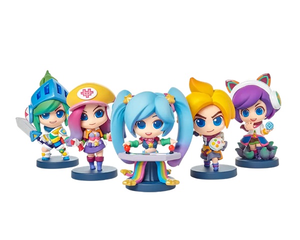 League Of Legends Collectible Figure Set 04: Arcade Team Minis Ezreal  Riven  Sona  Miss Fortune  Ahri  Special Edition