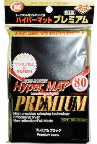 80 Lommer  Kmc Hyper Matte Premium Black Sleeves