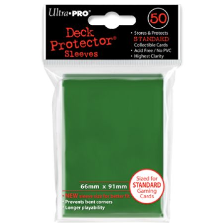 50 Lommer  Ultra Pro Pro-gloss: Green  Grønne   Høj Kvalitet  Matrix Green Sleeves  82671
