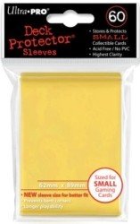 60 Lommer Ultra Pro Pro-gloss Small: Yellow  Gule     195 184   Kvalitet  Yu-gi-oh  St 195 184 Rrelse  82970 Sleeves