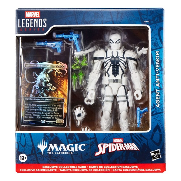 Marvel Legends Magic: The Gathering: Spider-man Agent Anti-venom  Plus Exclusive Foil Card  Action Figure 15 Cm