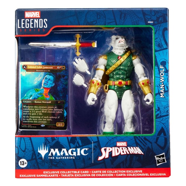 Marvel Legends Magic: The Gathering: Spider-man Man-wolf  Plus Exclusive Foil Card  Action Figure 15 Cm
