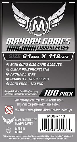 Mayday Games  Quot French Tarot Quot  Magnum Card Sleeves 61x112mm 100 Lommer  May7113
