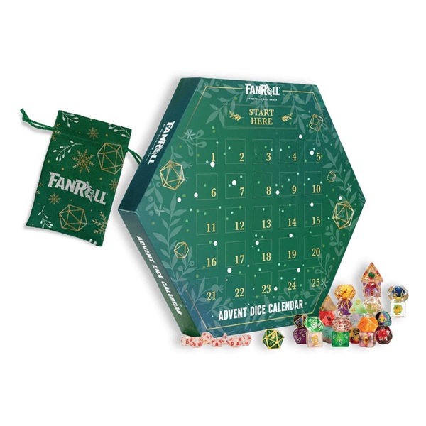 Metallic Dice Games Fanroll Advent Dice Calendar 2025  Terningekalender