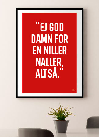 Niller Naller-plakat 30   40 Cm Kr  219 -