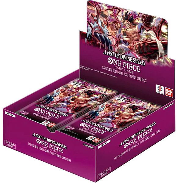 One Piece Card Game: Op11:   Fist Of Divine Speed Booster Display  Box Med 24 Pakker