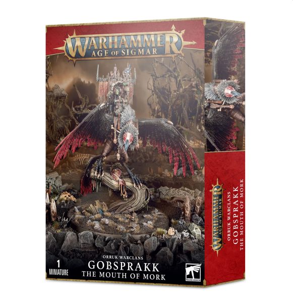 Orruk Warclans Gobsprakk  The Mouth Of Mork Killaboss On Corpse-rippa Vulcha