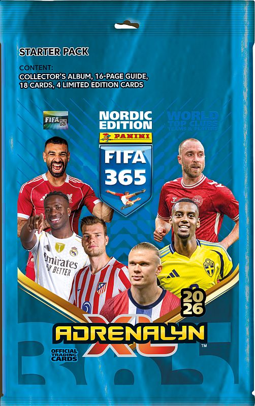 Panini Adrenalyn  : Fifa 365 2026 Nordic Edition Starters 195 166   Mappe  Guide    Boosters     Limited-kort