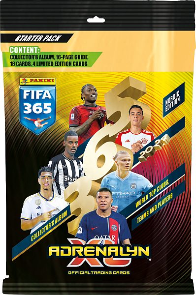 Panini Adrenalyn  : Fifa 365 2024 Nordic Edition Starters 195 166   Mappe  Guide    Boosters     Limited-kort