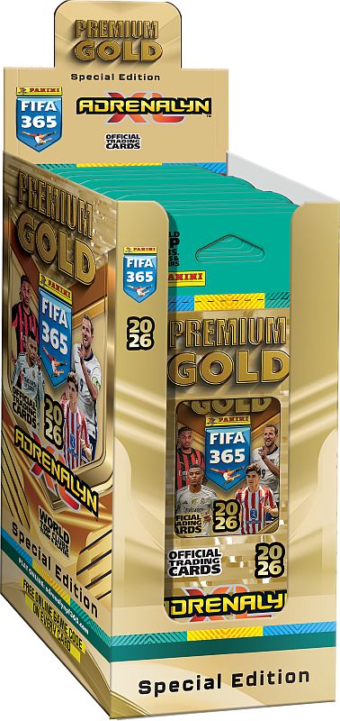 Panini Adrenalyn  : Fifa 365 2026 Special Edition Premium Gold Blister Display   Box Med 10 Premium Gold Blister-pakker  Booster