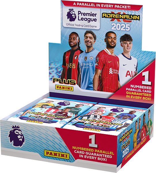 Panini Adrenalyn  : Premier League 2024 2025 Plus Booster Display   Box Med 24 Pakker