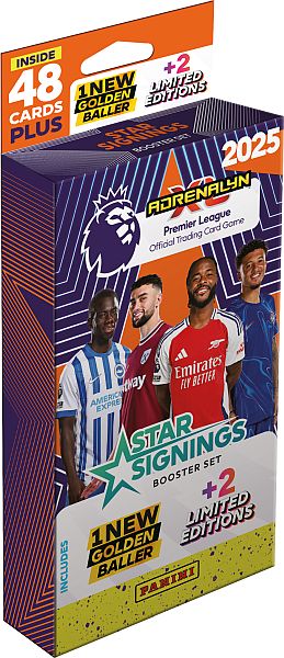 Panini Adrenalyn  : Premier League 2024 2025 Star Signings Booster Set  Deck  Blister Med 48 Kort   Limited Edition